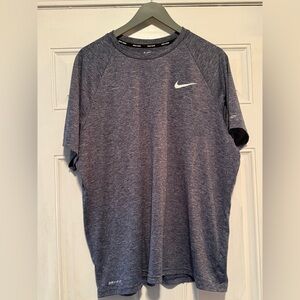 Nike Swim Men's Heathered Blue Short Sleeve Tee